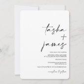 Moderne minimalistische namen kalligrafie zwarte b kaart (Voorkant)