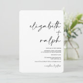 Moderne minimalistische namen kalligrafie zwarte b kaart (Staand voorkant)