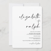 Moderne minimalistische namen kalligrafie zwarte b kaart (Voorkant)