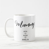 Moderne minimalistische namen met Moederdag Mummy Koffiemok (Links)