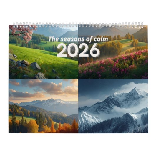 Moderne Minimalistische Natuur 2026 Muurkalender Kalender (Hoes)