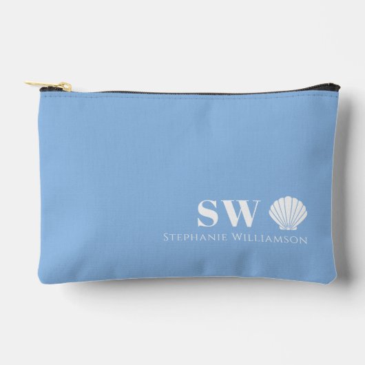 Moderne Minimalistische Nautilus Schelp Initialen Etui (Voorkant)