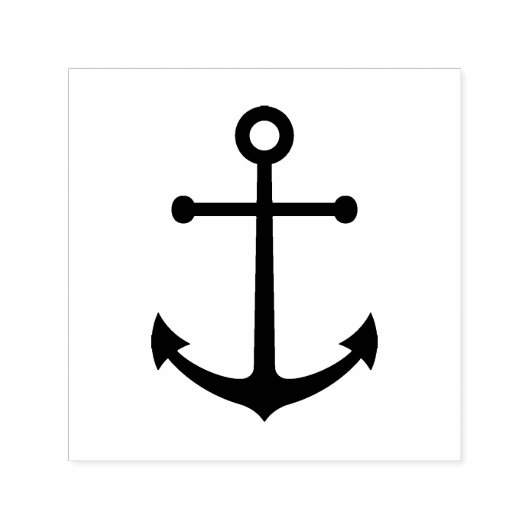 Moderne minimalistische nautische anker  zelfinktende stempel (Design)