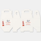 Moderne minimalistische nautische vuurtoren Baby s Bedankdoosjes (Ongevouwen)