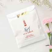 Moderne minimalistische nautische vuurtoren Baby s Bedankzakje (Gezegeld)