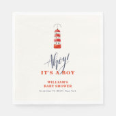 Moderne minimalistische nautische vuurtoren Baby s Servet (Voorkant)