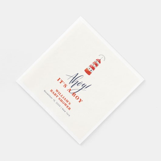 Moderne minimalistische nautische vuurtoren Baby s Servet (Hoek)