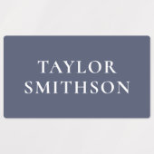 Moderne minimalistische Navy Blue Add Jouw naam Sc Labels (Design 1)