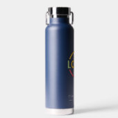 Moderne minimalistische Navy Blue Company Business Waterfles (Voorkant)