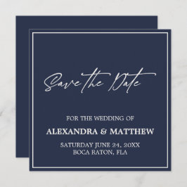 Moderne minimalistische Navy Blue  Save The Date