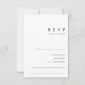 Moderne, minimalistische Navy Blue Song Request RS RSVP Kaartje (Voorkant)