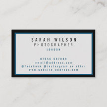 Moderne minimalistische navy zwarte visitekaartjes