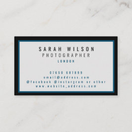 Moderne minimalistische navy zwarte visitekaartjes