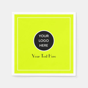 Moderne minimalistische Neon Yellow Business logo Servet