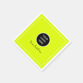Moderne minimalistische Neon Yellow Business logo Servet (Hoek)