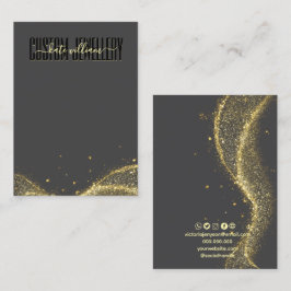 Moderne Minimalistische Nep gouden sieraden displa Visitekaartje