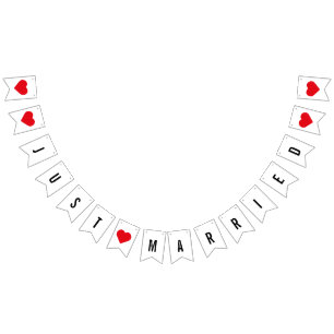 Moderne minimalistische net getrouwde Passen getro Vlaggetjes