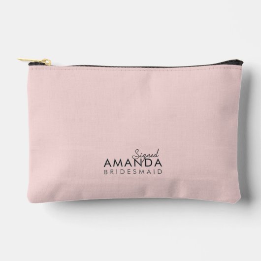 Moderne minimalistische Neutral Maid of Honor Etui (Voorkant)