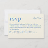 Moderne minimalistische neutrale bruiloft QR RSVP Kaartje (Voorkant)