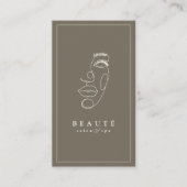 Moderne minimalistische neutrale salon & Spa Visitekaartje (Voorkant)