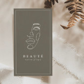Moderne minimalistische neutrale salon & Spa Visitekaartje
