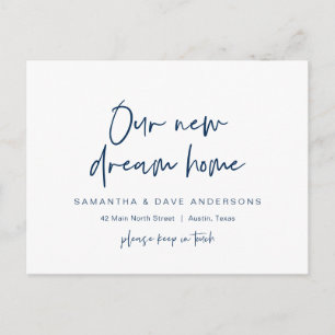 Moderne minimalistische, nieuwe aankondiging van h briefkaart