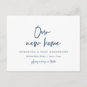 Moderne minimalistische, nieuwe aankondiging van h briefkaart (Voorkant)