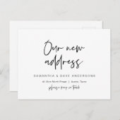 Moderne minimalistische, nieuwe aankondiging van h briefkaart (Voorkant / Achterkant)