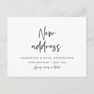 Moderne minimalistische, nieuwe aankondiging van h briefkaart