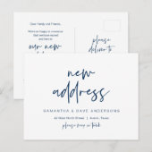 Moderne minimalistische, nieuwe aankondiging van h briefkaart (Voorkant / Achterkant)