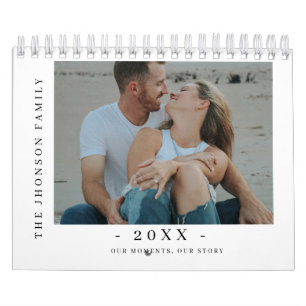 Moderne Minimalistische Nieuwe Koppel Fotokalender Kalender