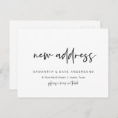 Moderne minimalistische, nieuwe mededeling van het briefkaart (Voorkant / Achterkant)