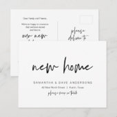 Moderne minimalistische, nieuwe mededeling van het briefkaart (Voorkant / Achterkant)