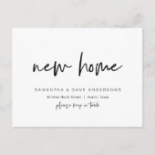 Moderne minimalistische, nieuwe mededeling van het briefkaart (Voorkant)