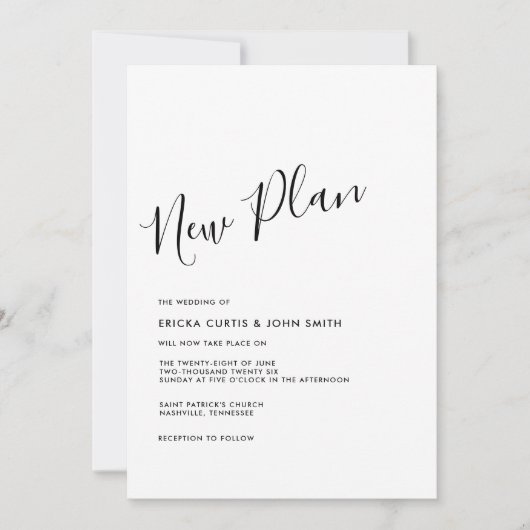 Moderne, minimalistische, nieuwe plankalligrafie F Kaart (Voorkant)