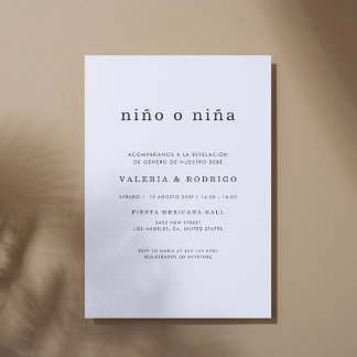 Moderne Minimalistische Nino of Nina Spaanse Gesla Kaart