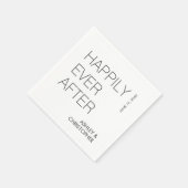 Moderne minimalistische "nog lang en gelukkig" bru servet (Hoek)