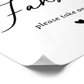 Moderne minimalistische nummer een fans trouwbord poster (Hoek)