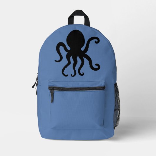 Moderne minimalistische octopus silhouet bedrukte rugzak (Voorkant)