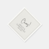 Moderne minimalistische off witte bruiloft servet (Hoek)