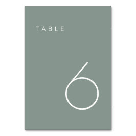 Moderne minimalistische olijfgroene tabel kaart