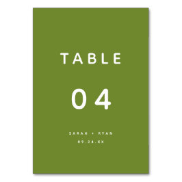 Moderne Minimalistische Olijfgroene Trouw Kaart
