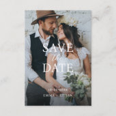 Moderne minimalistische olijfolie grijs save the date (Voorkant)