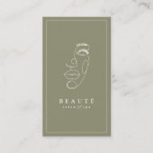 Moderne minimalistische olijfsalon & Spa Visitekaartje (Voorkant)