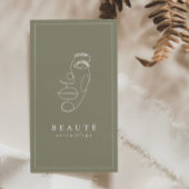 Moderne minimalistische olijfsalon & Spa Visitekaartje