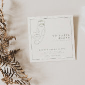 Moderne minimalistische olijfsalon vierkante visitekaartje