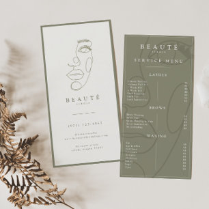 Moderne minimalistische Olive Lash & Brow Service 