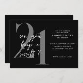 Moderne minimalistische onderneming 21ste verjaard kaart (Voorkant / Achterkant)