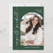 Moderne minimalistische One 4 PHOTO Graduation Par Kaart (Voorkant)