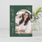 Moderne minimalistische One 4 PHOTO Graduation Par Kaart (Staand voorkant)